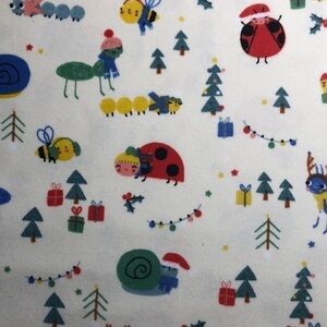 3 yard Lady Bugs Christmas Flannel Fabric #2